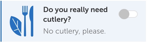 foodpanda no cutlery toggle