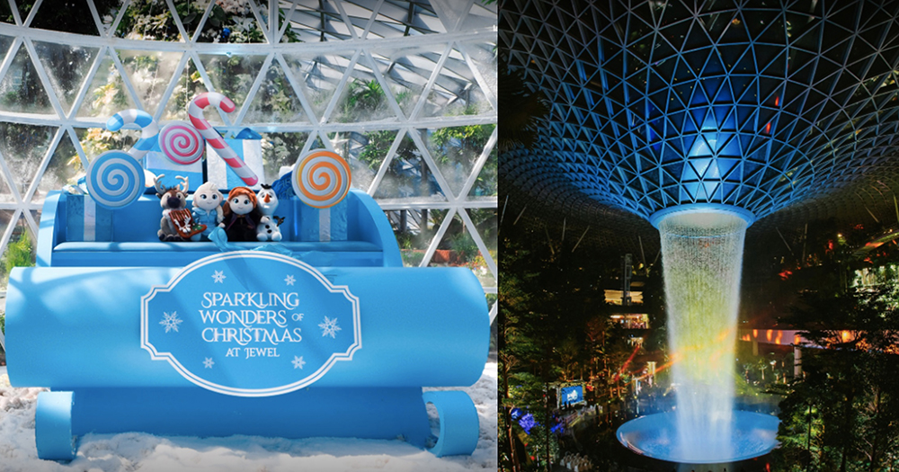 Jewel Changi Airport has Christmasthemed rain vortex, decorations