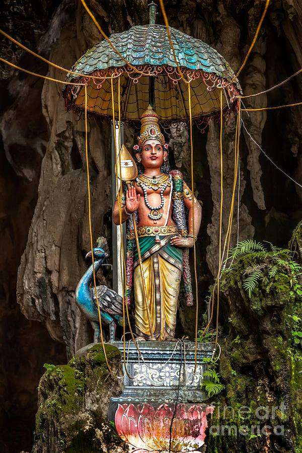 photo of Murugan with peacock