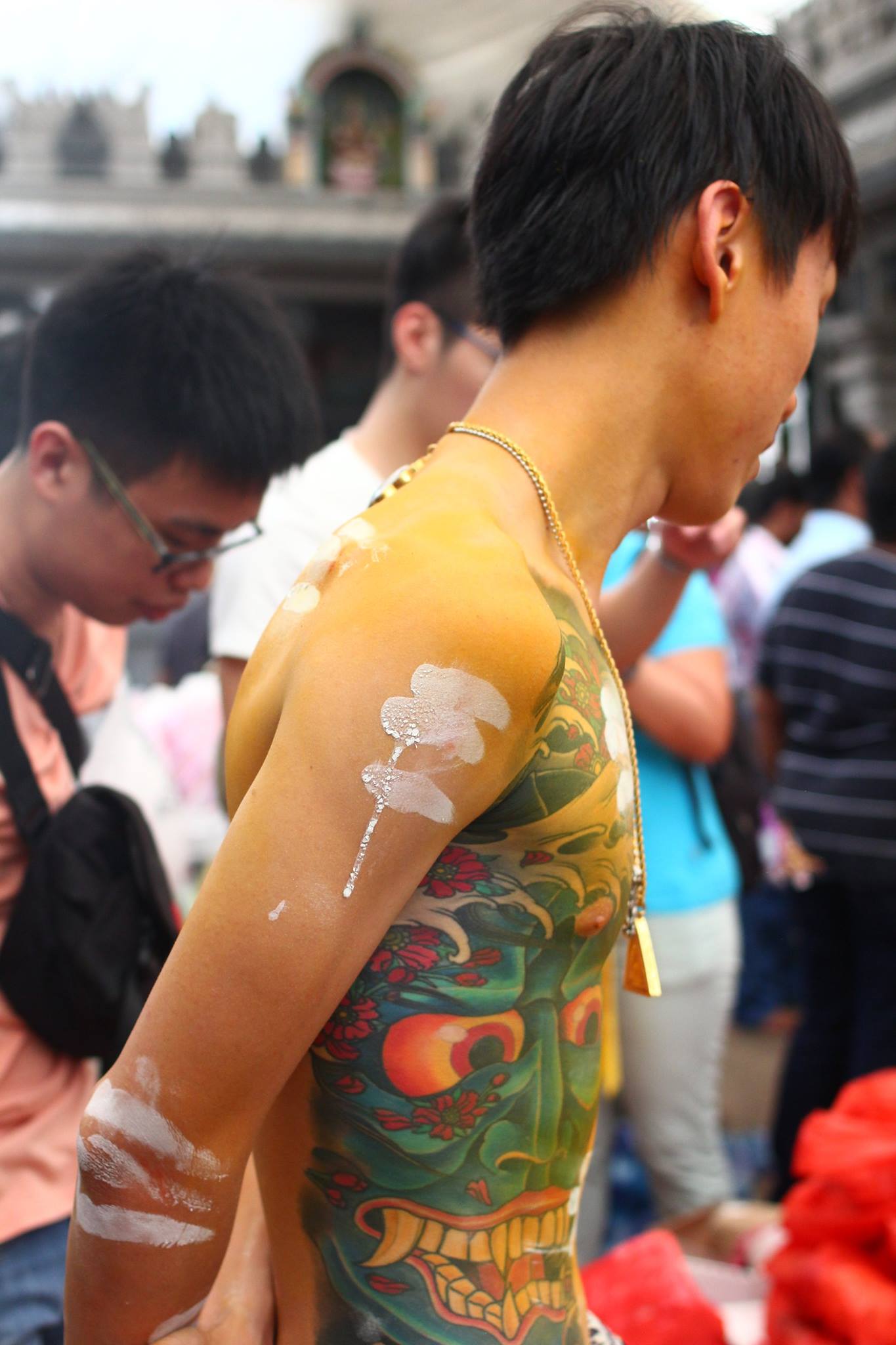 photo of Chinese devotee during thaipusam