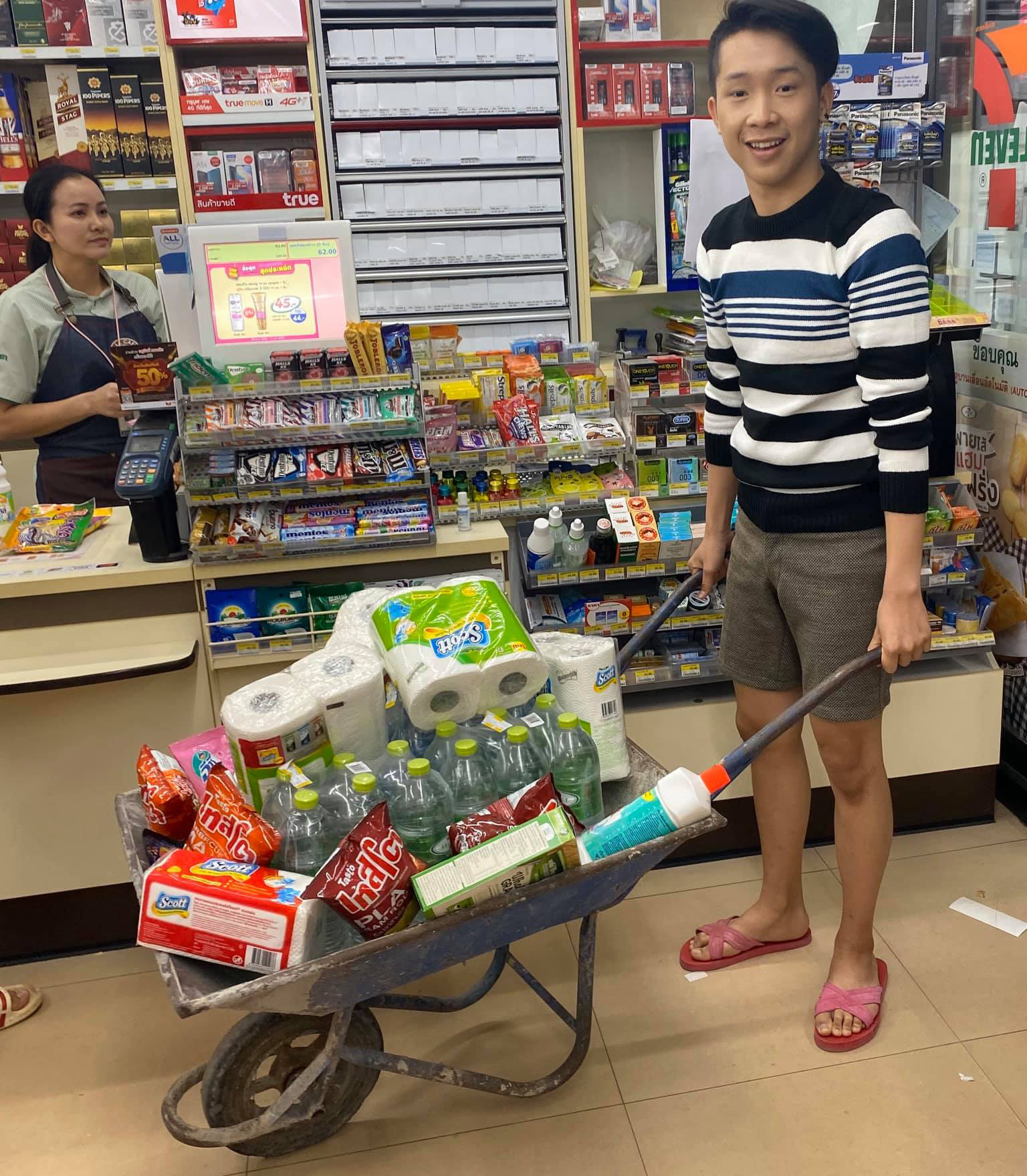 wheelbarrow shopping