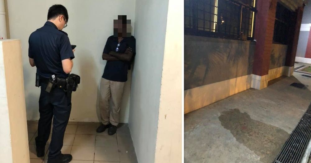 Man In Hougang Allegedly Peed On Floor Outside Hdb Peeped Into