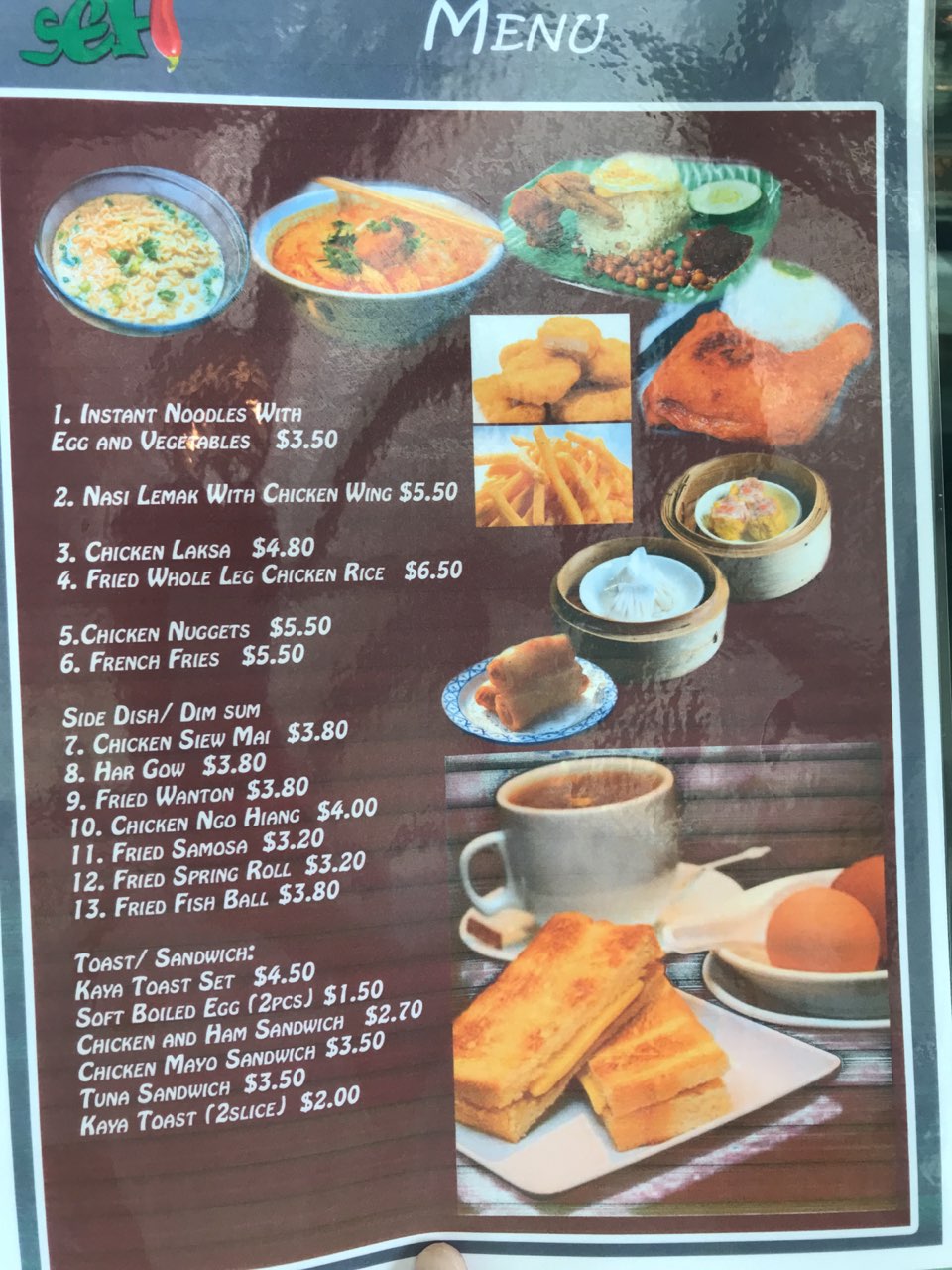 sembawang eating house menu