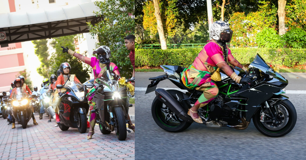 More photos emerge showing S'pore bride leading motorcycle of bridesmaids during wedding - Mothership.SG - News Singapore, Asia and around the world