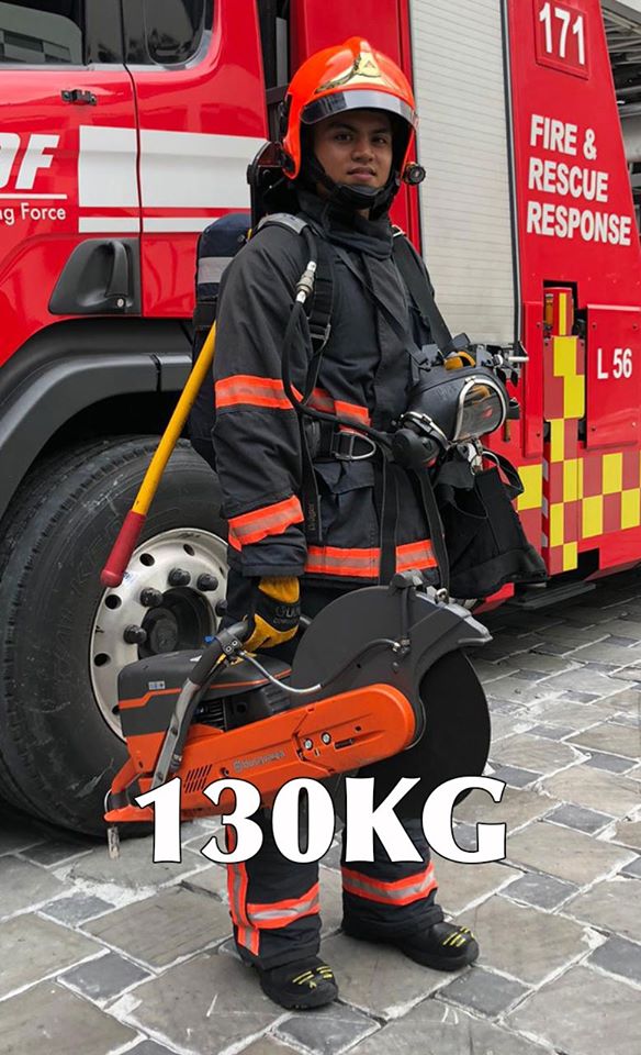 SCDF firefighters have to carry up to 60kg of equipment while in action