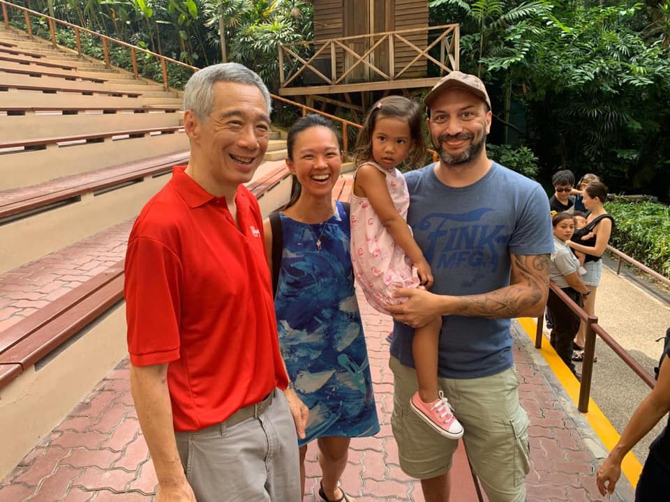 PM Lee and Jurong Bird Park visitors