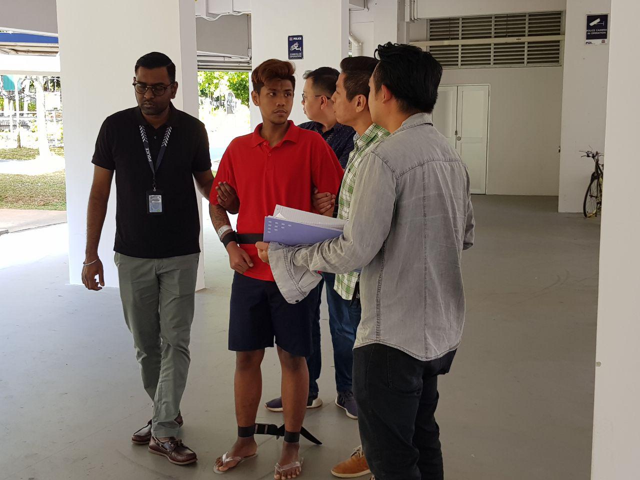 Syafiq Bin Safari, 18, at the scene of the fight at Teck Whye Lane on Mar. 4.