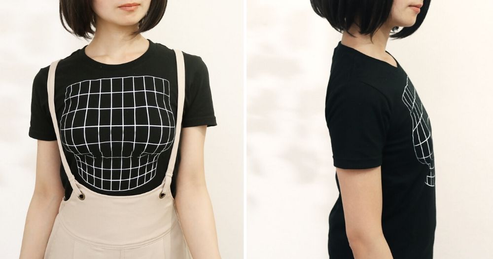 Illusion grid shirt by Japanese designer takes unusual approach to solving  flat-chested problems -  - News from Singapore, Asia and  around the world