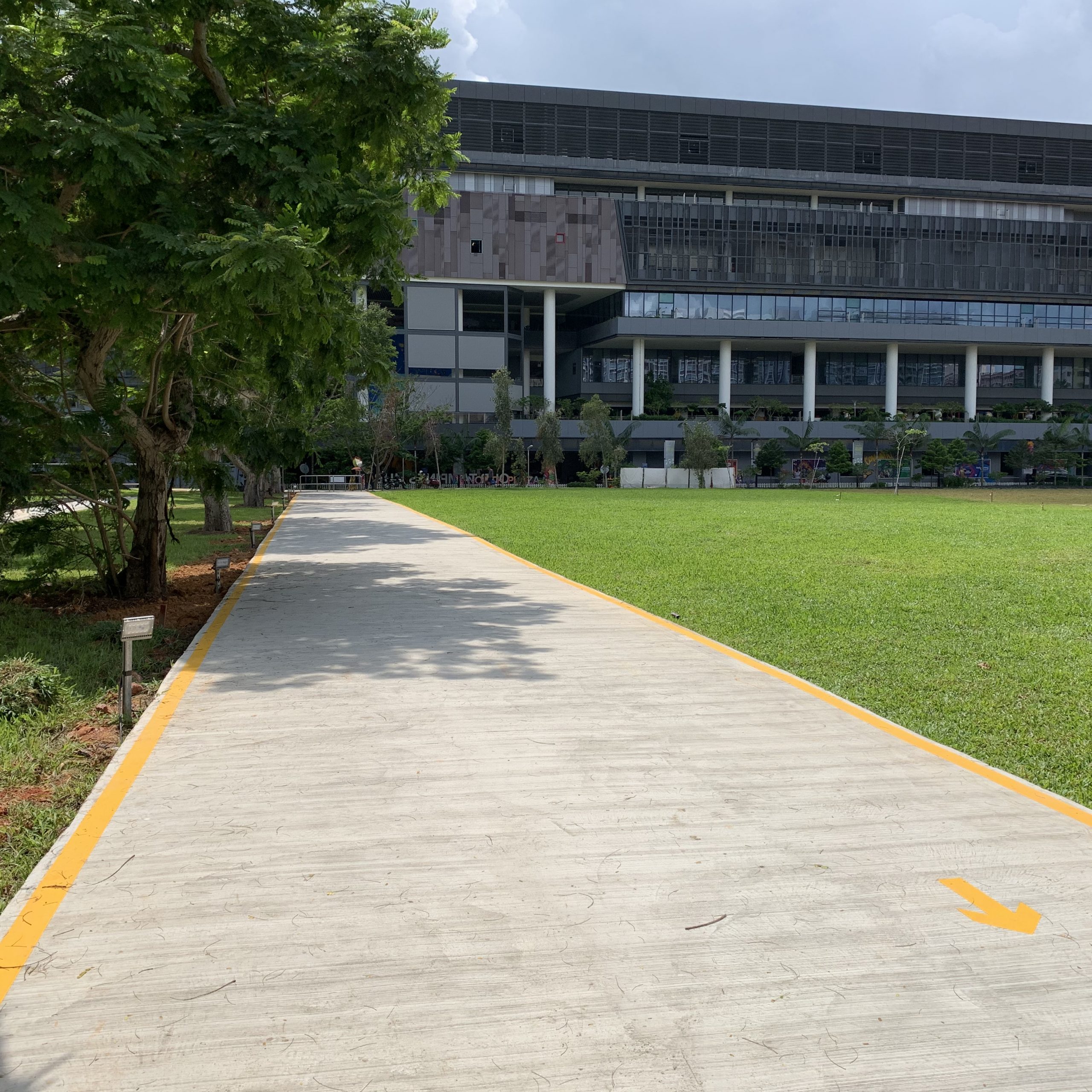 NEWSand footpath - The 105-metre long footpath opposite Our Tampines Hub which links to the Darul Ghufran Mosque, is made from concrete incorporated with MSW slag