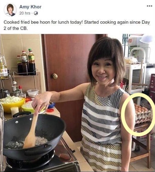 Amy Khor clarified why her deleted FB post featured 3 trays of eggs ...