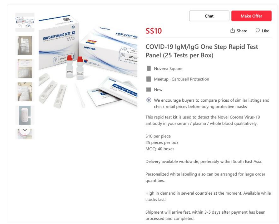 HSA Avoid buying Covid19 homebased test kits Mothership.SG News