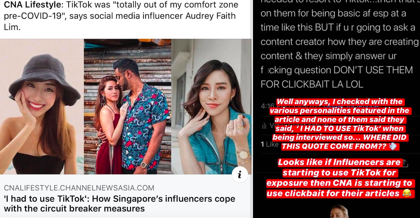 S'pore influencers call out CNA Lifestyle for its ...