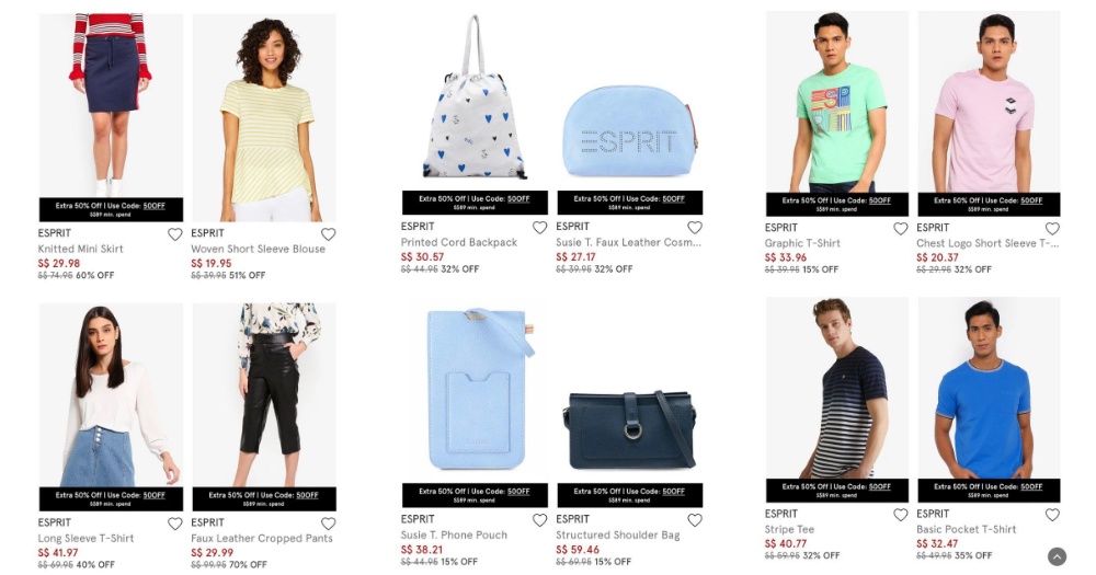 Esprit having online clearance sales of up to 70% off, prices start from S$19.95 - Mothership.SG - News from Singapore, Asia around the