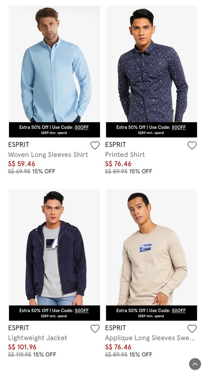 Esprit having Zalora online clearance sales of up to 70% off, prices ...