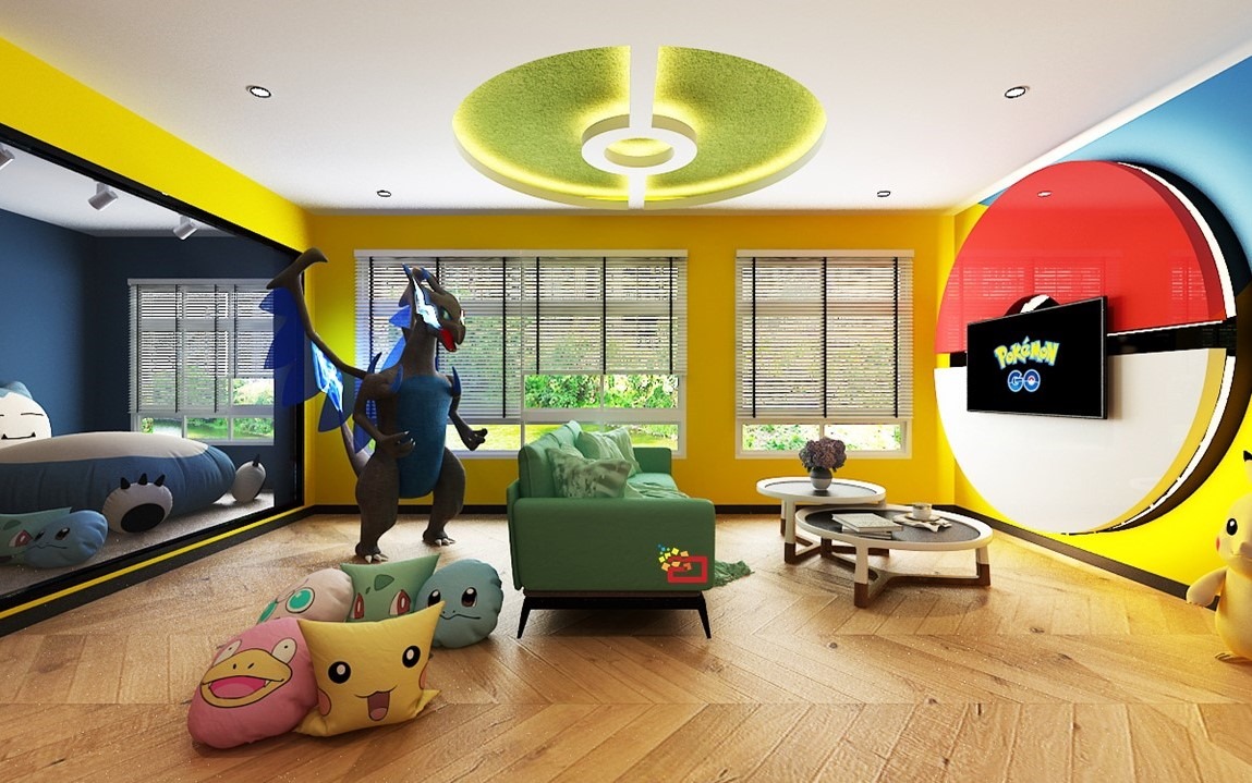 Pokémon-themed Tampines flat has insane centrepiece & element rooms