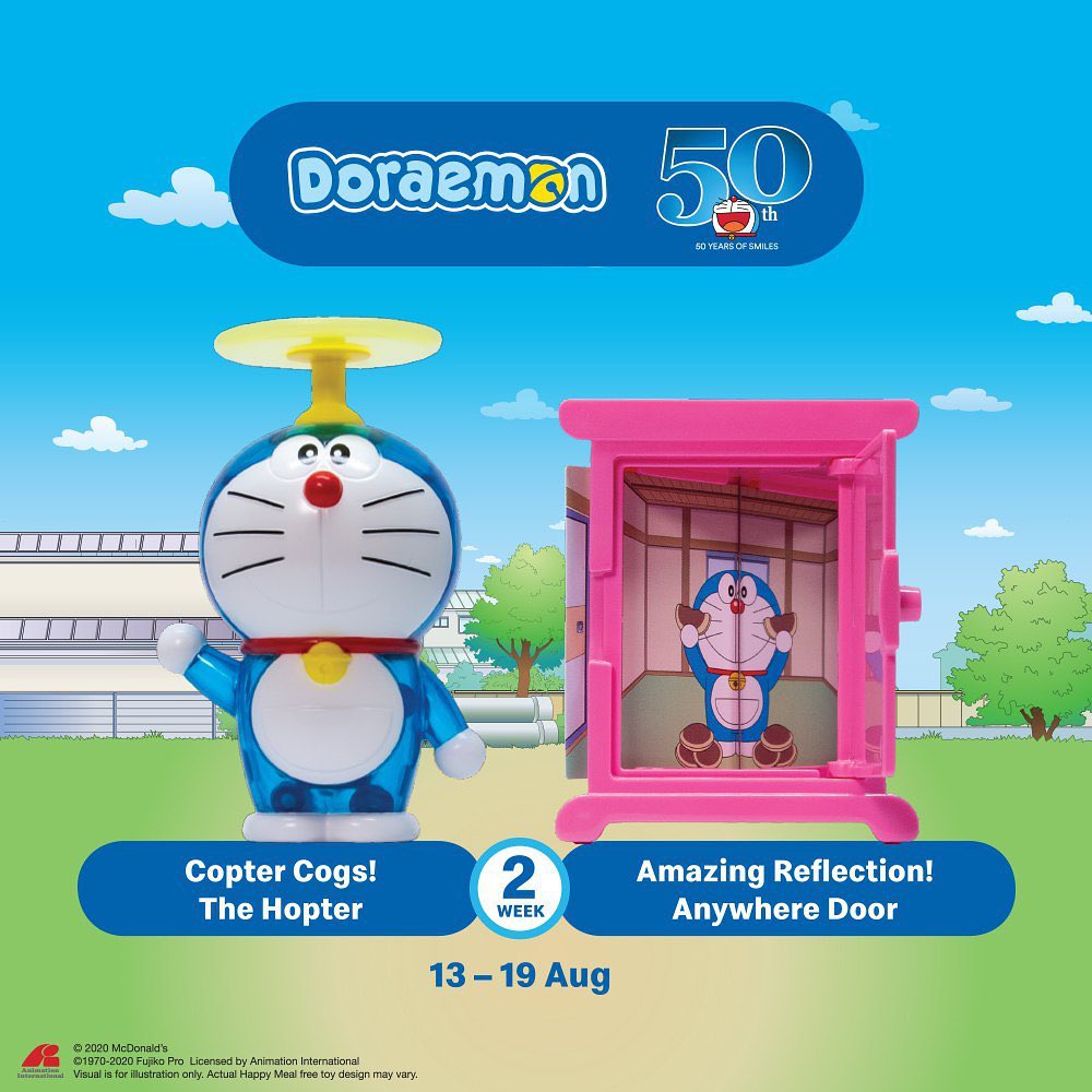 McDonald's S'pore launches Doraemon Happy Meal toys from Aug. 6 to