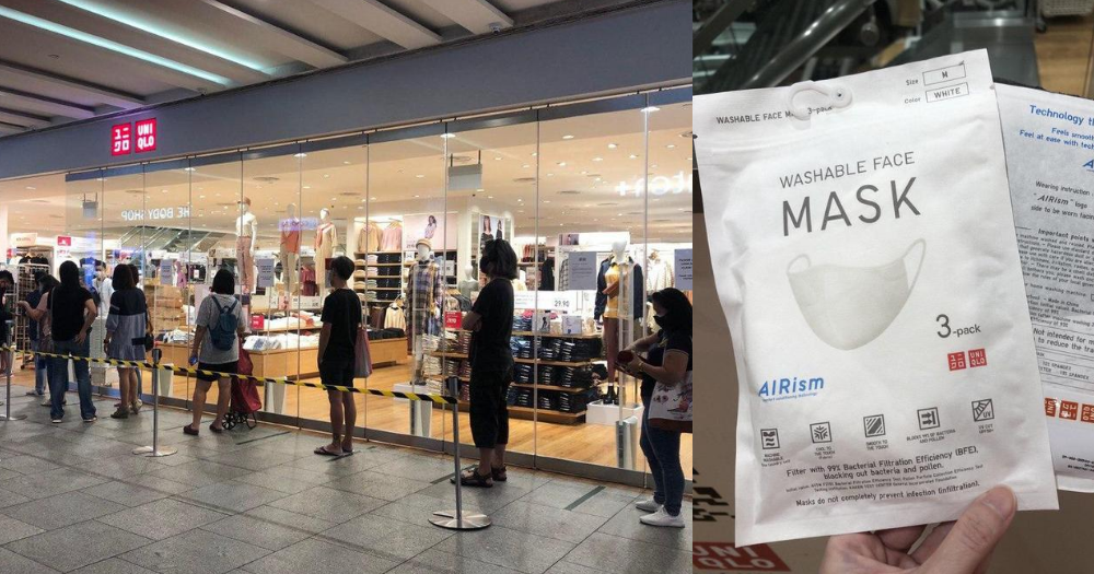 S Poreans Form Long Queues Outside Uniqlo Jem For Airism Mask Mothership Sg News From Singapore Asia And Around The World