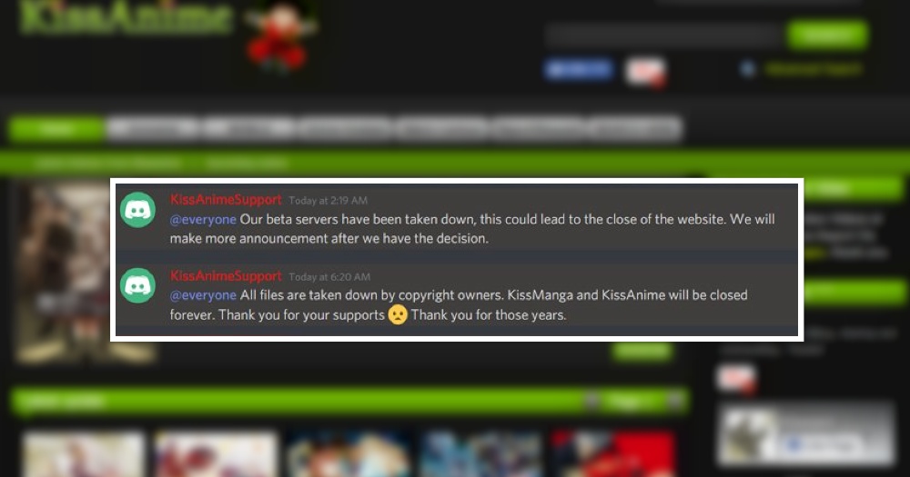 KissAnime, longstanding pirate anime streaming site, is 'closed forever