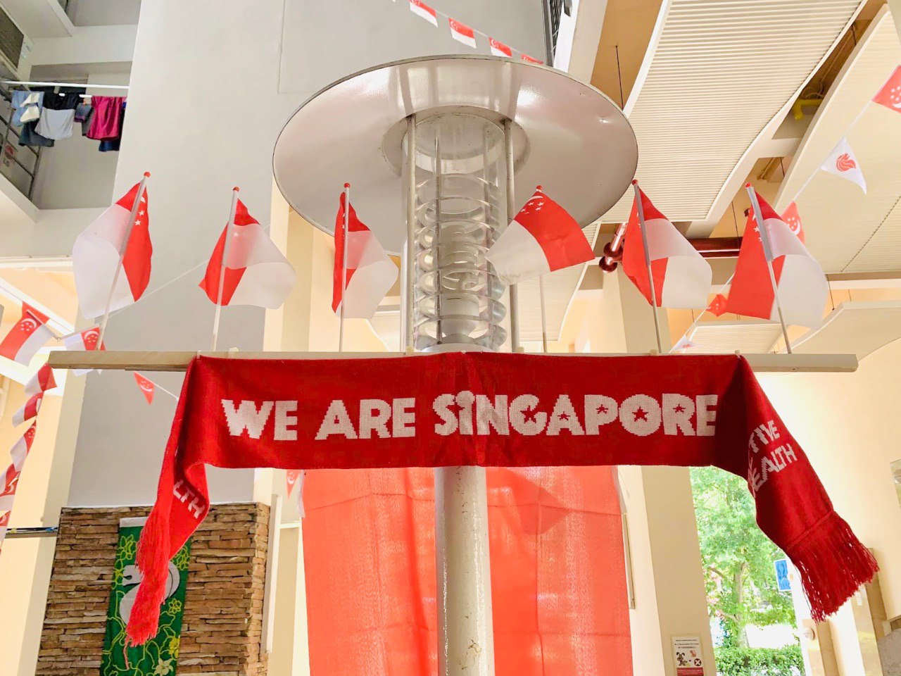 Bukit Batok resident decorates HDB block for National Day using donated