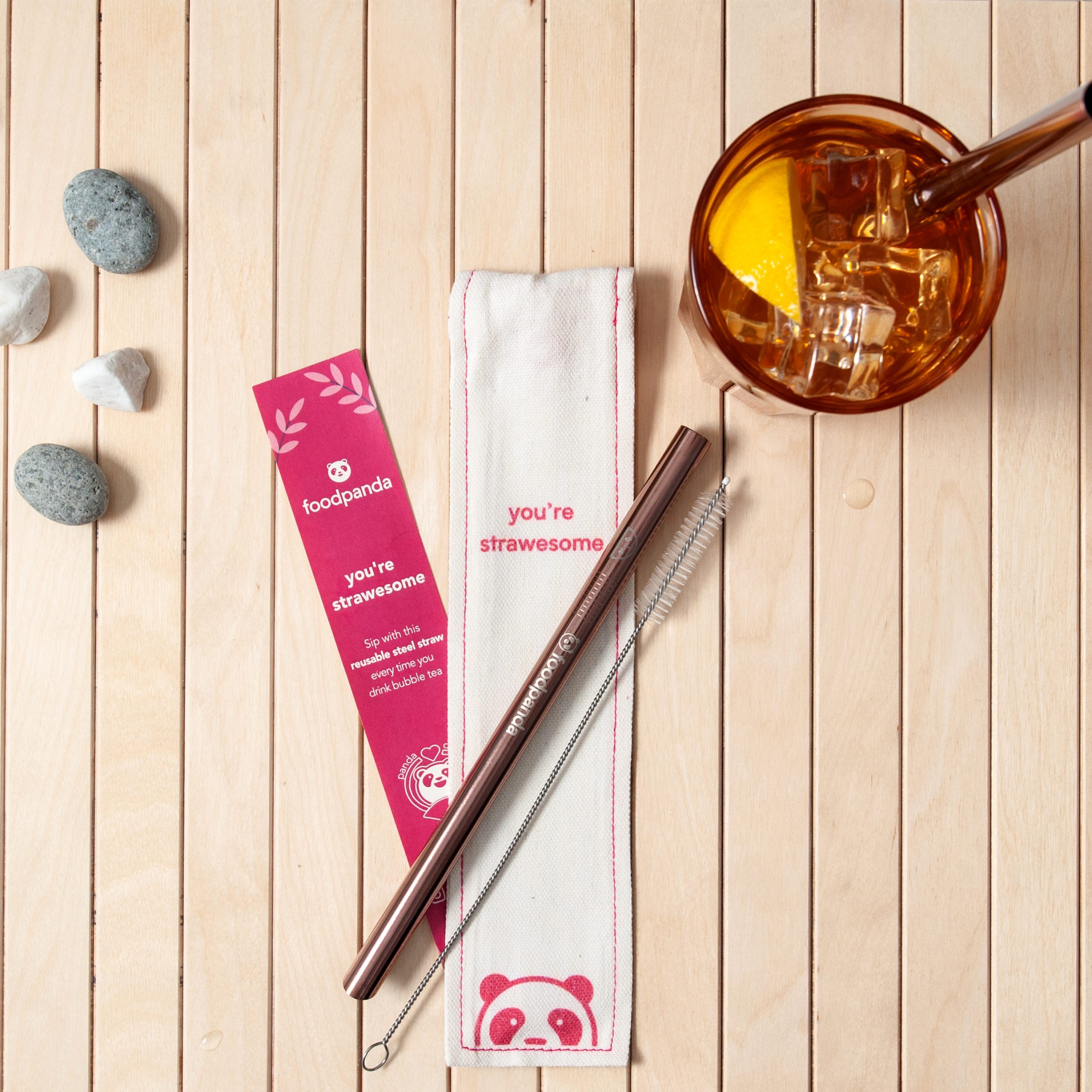 photo of foodpanda reusable straw