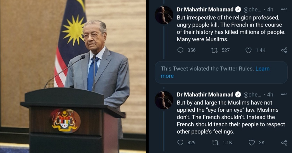 Twitter censors Mahathir for tweeting Muslims have right to kill ...