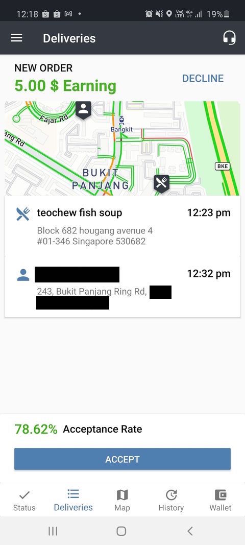 Foodpanda Deliveryman In Bukit Panjang Receives Order To Pick Up At Hougang For S 5 Mothership Sg News From Singapore Asia And Around The World