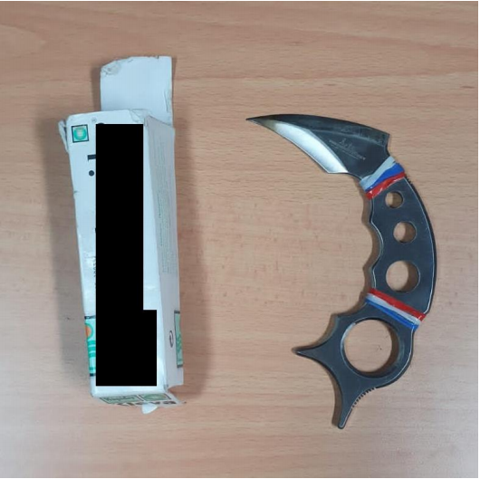 karambit knife seized by CNB during drugs bust