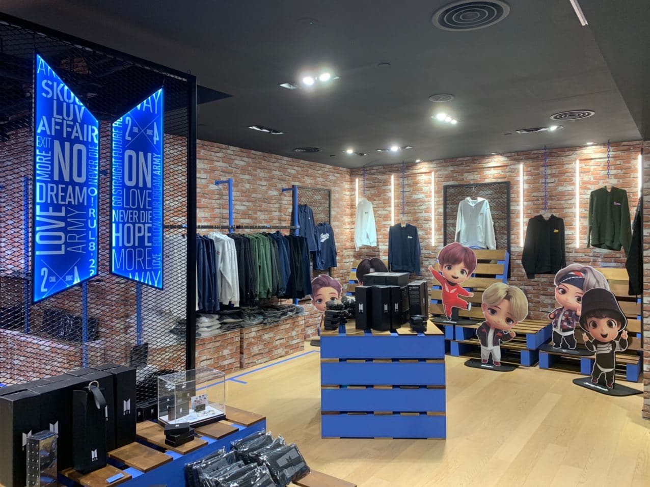 First look at BTS  pop  up  store  in Plaza Singapura with 