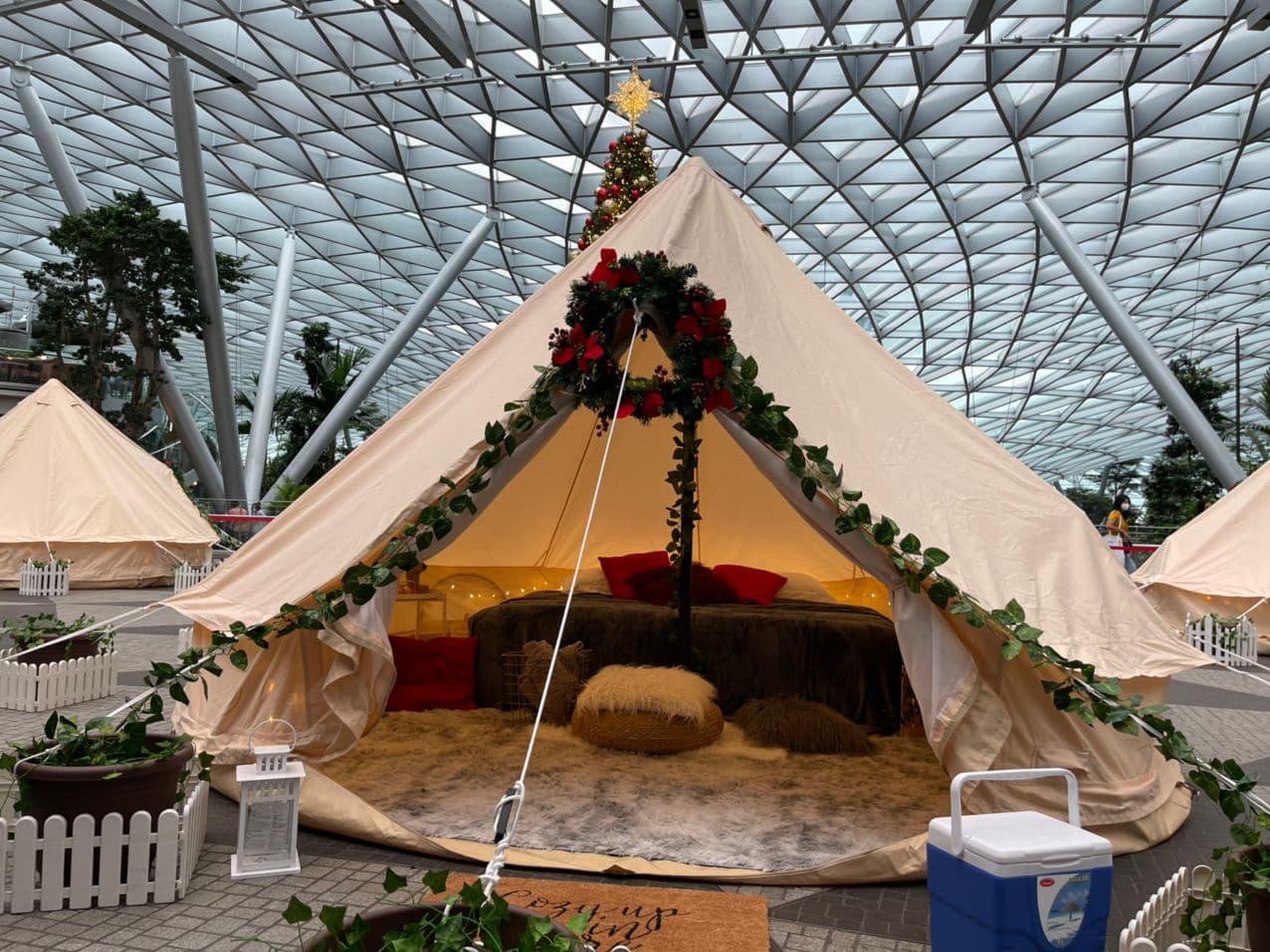 You Can Go Glamping in Singapore's Over-the-top Jewel Changi Airport