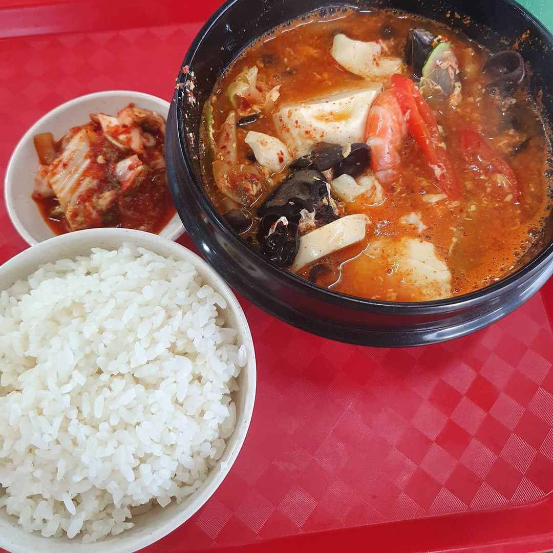 Korean stall at Beauty World Centre has S$22.90 Army Stew for 2 ...