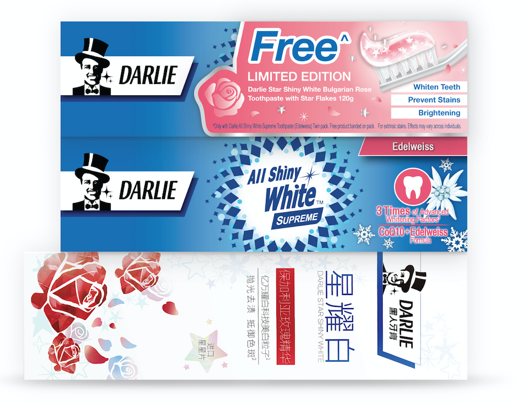 pink darlie rose toothpaste