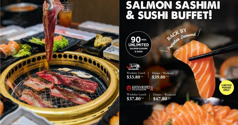 Salmon sashimi & sushi buffet at JEM from S$33.80 till end Feb. 2021 ...