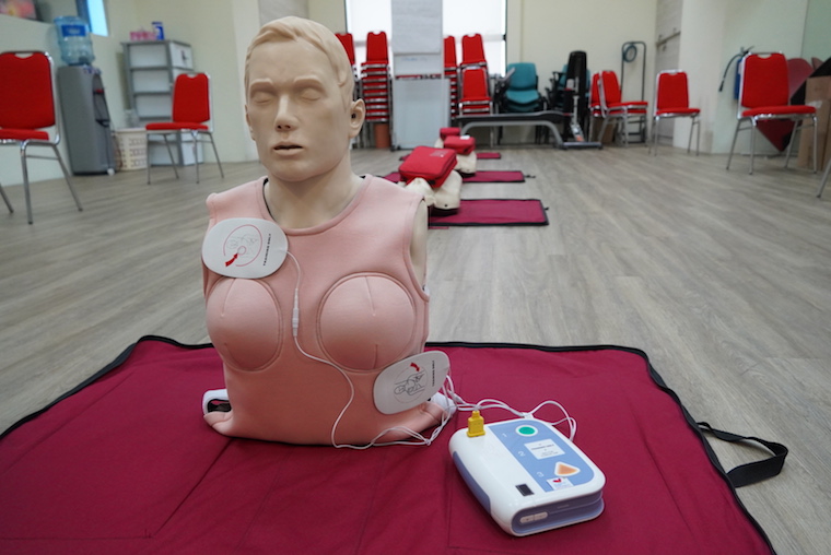 photo of female CPR vest