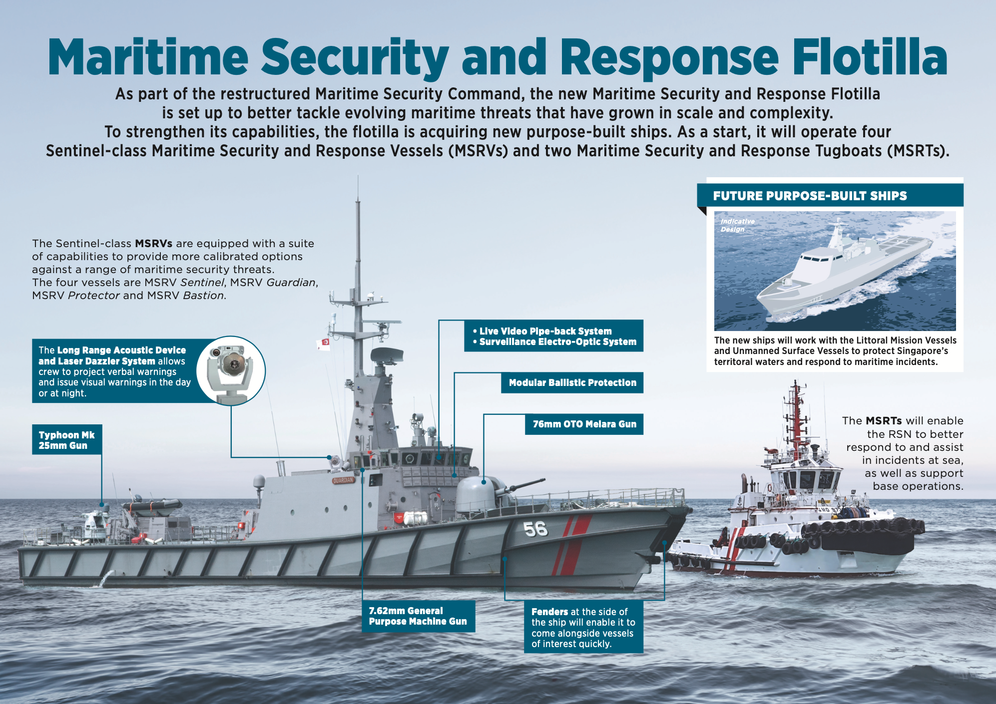 Infographic describing the navy's new flotilla