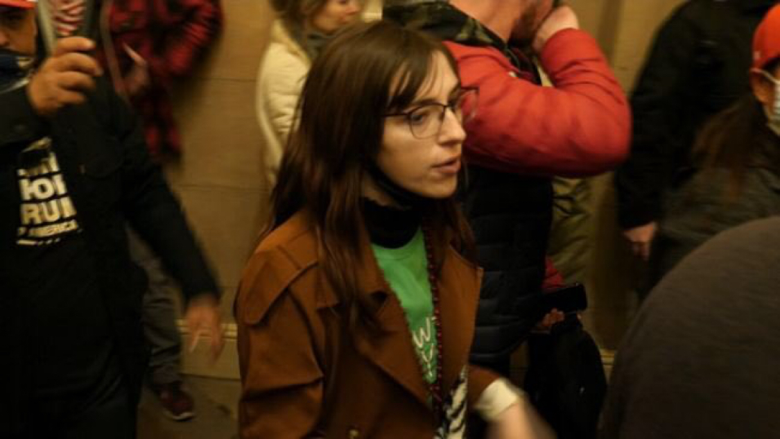 Image of Riley June Williams during the Capitol Storming