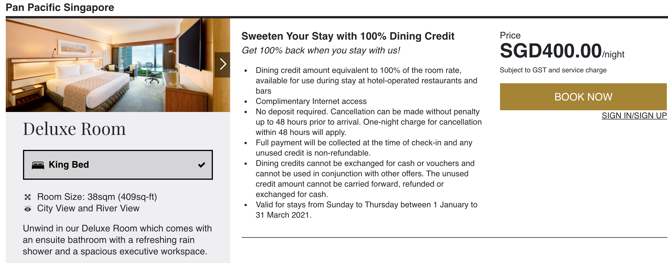 Pan Pacific Hotels S Pore Gets 100 Room Fee Back In Dining Credit For Workday Until March 31 2021