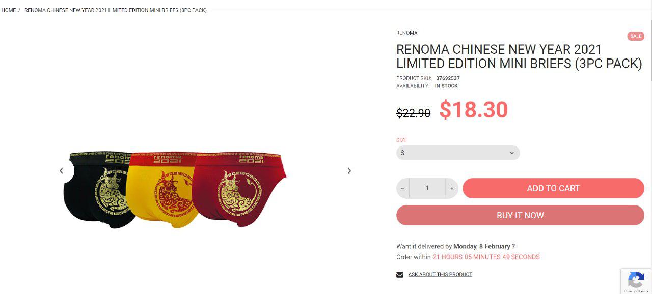 Chinese new year is coming around🎉.Get yourself new underwear🩲 - Renoma  CNY new collection with dragon full print.It's limited edit