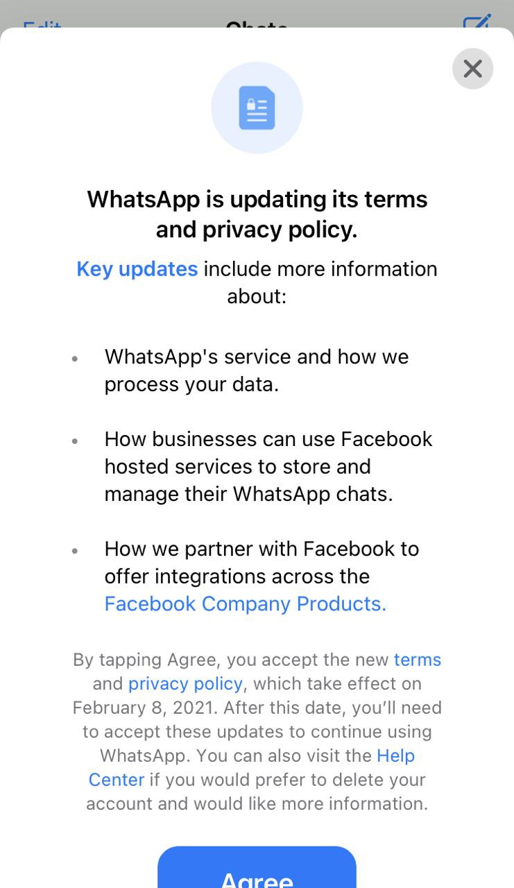 whatsapp news policy