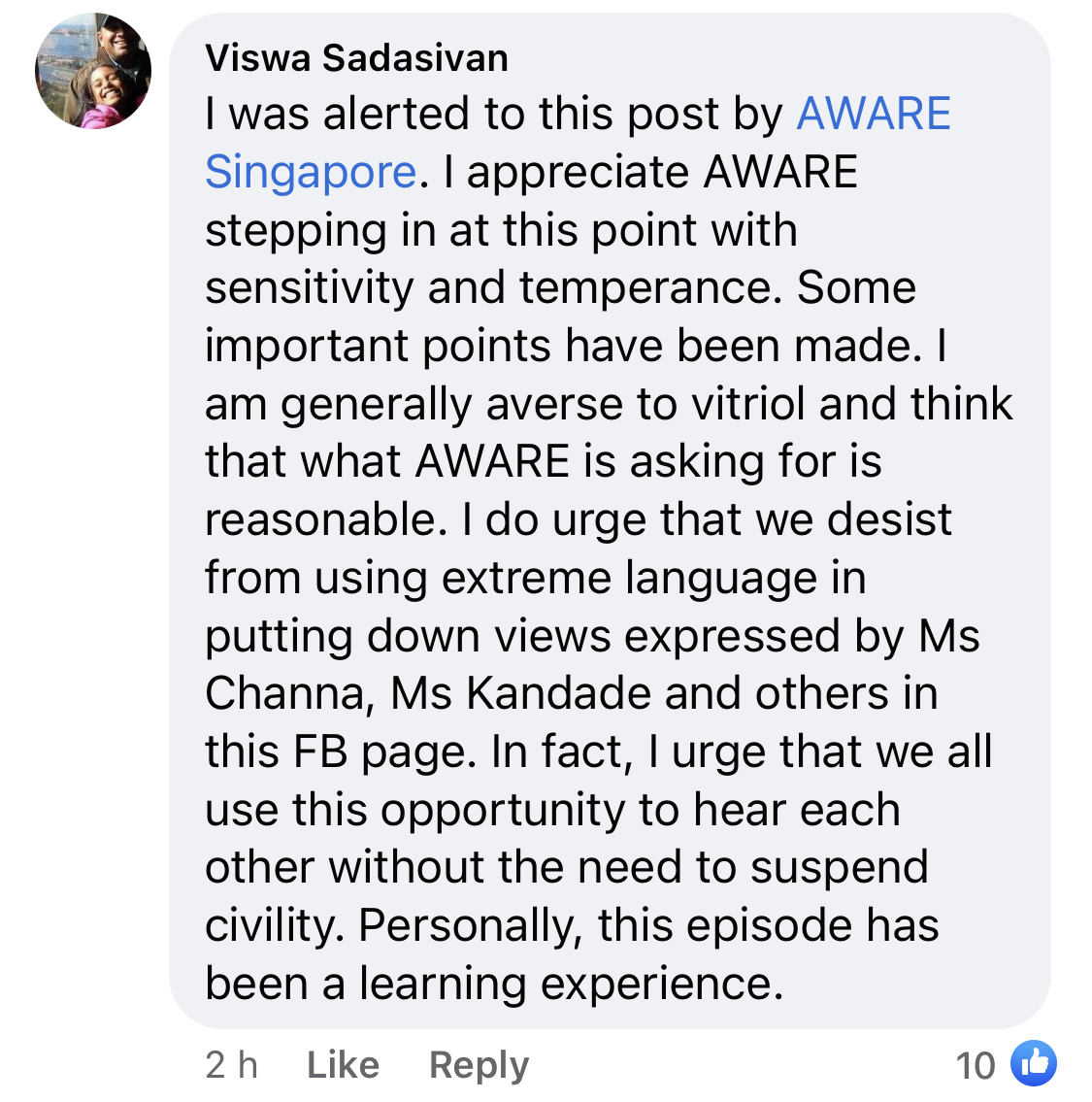 Image of Viswa's comment