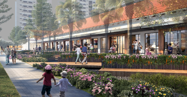 Artist impression of Limbang Shopping Centre after upgrading