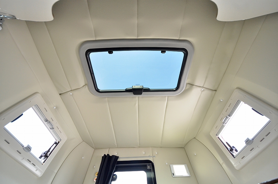 Image of the Prius Camper's interior, showing the cabin's windows