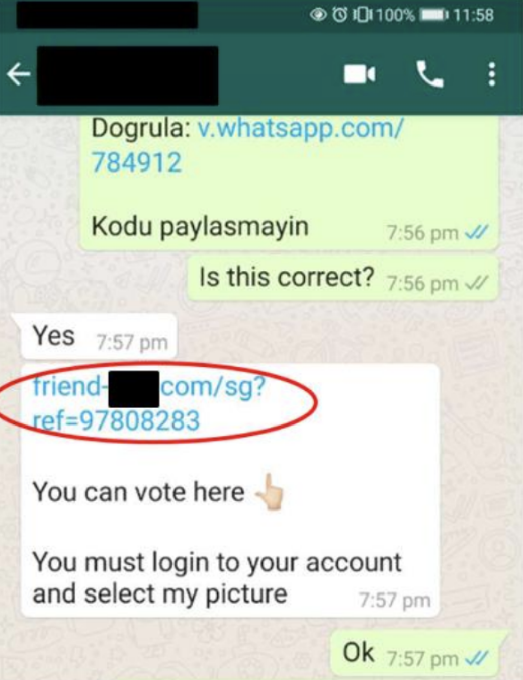 singapore whatsapp scams