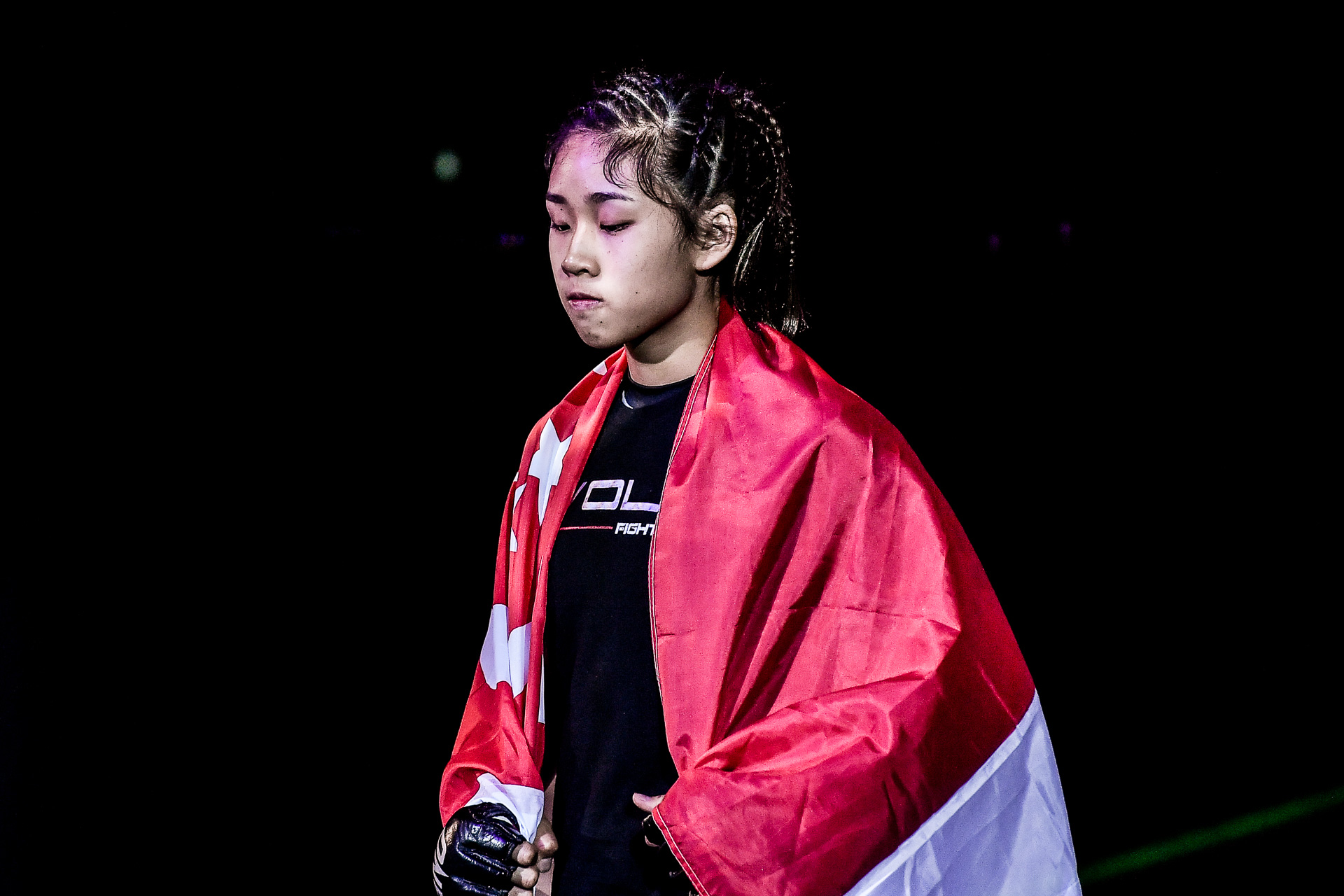 Image of Victoria Lee making her entrance at One Championship