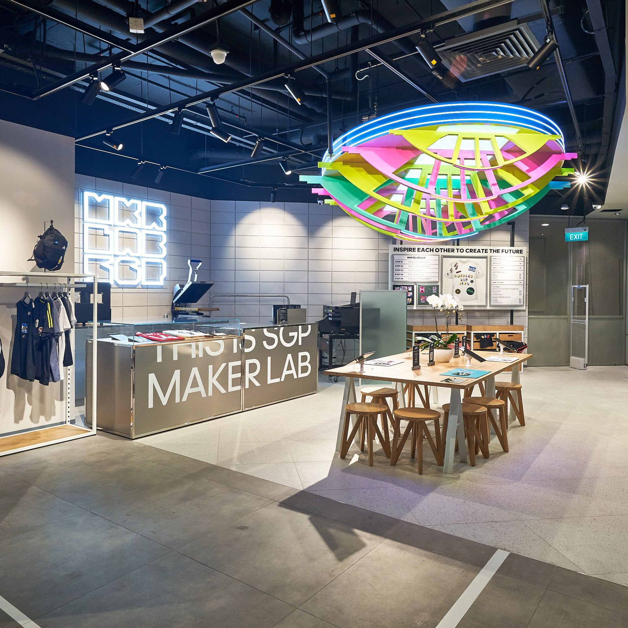 Adidas at VivoCity has customisation zone that lets you