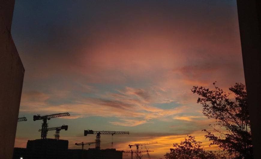 Gorgeous sunset with purple, pink & orange hues sighted in S'pore over ...