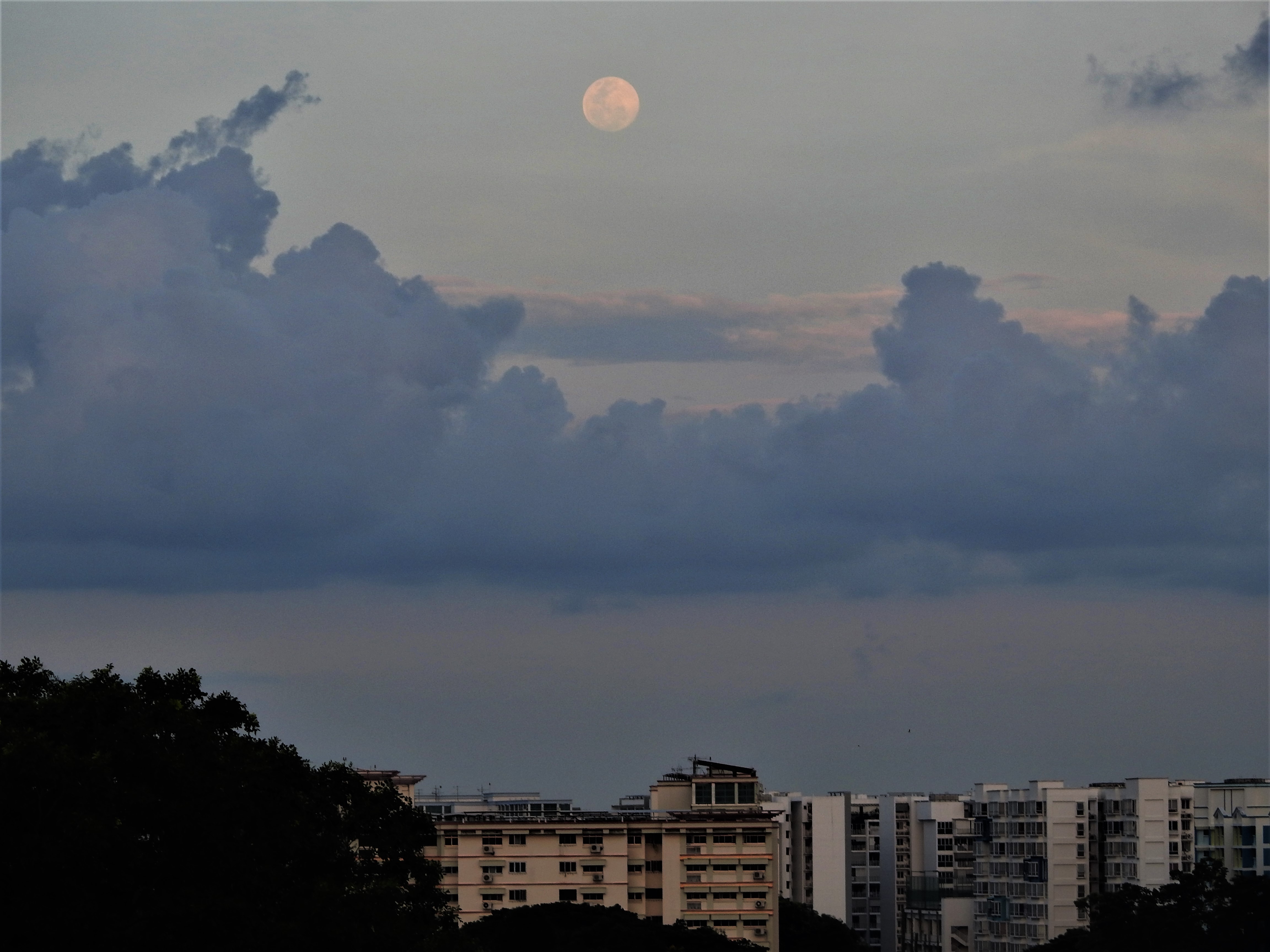 Image of the Gibbous moon over Singapore