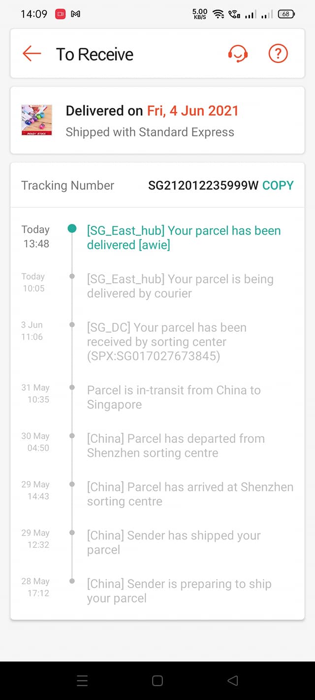 What is standard delivery in shopee
