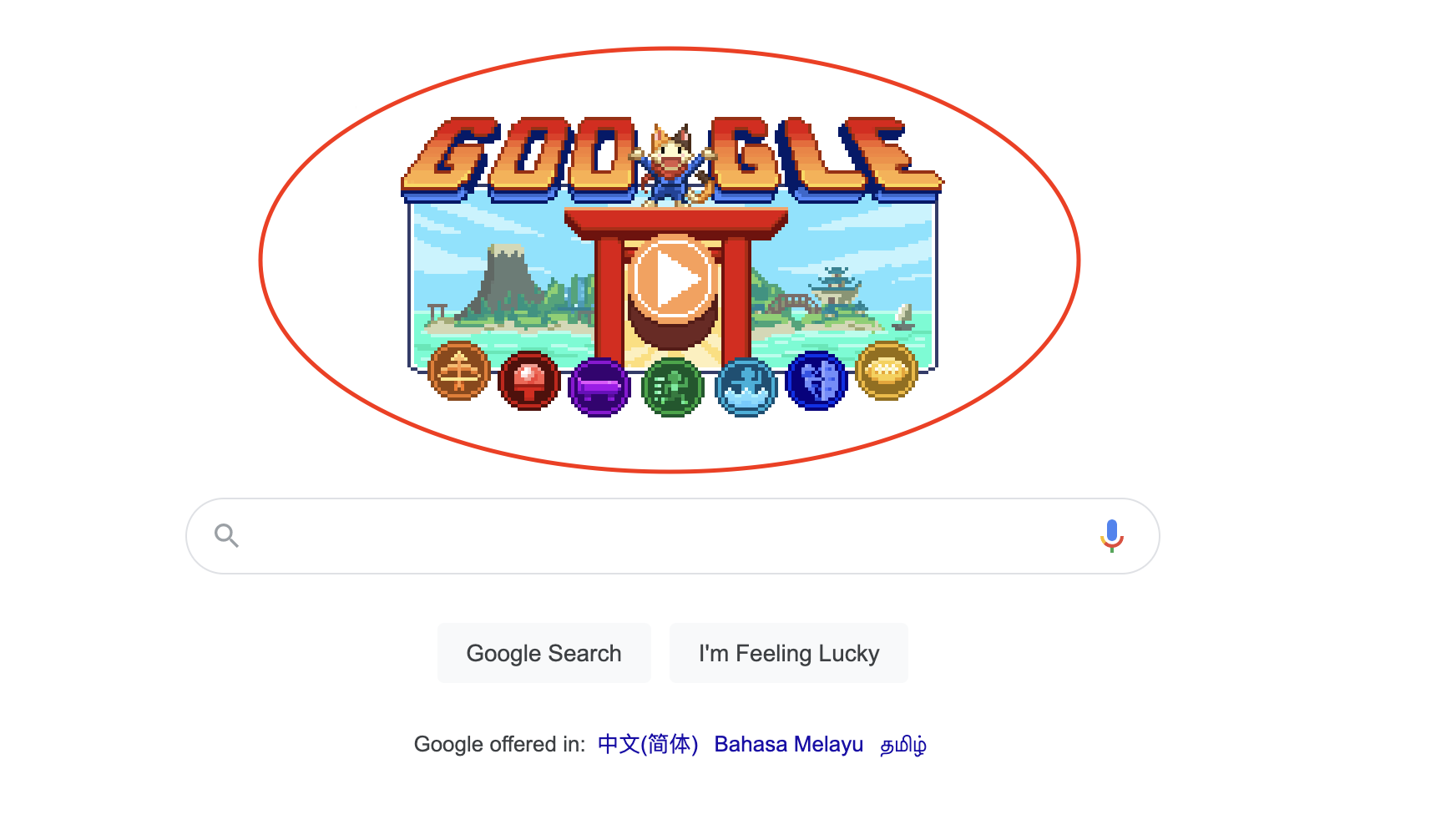 Google Doodle celebrates Tokyo Olympics with the Champion Island