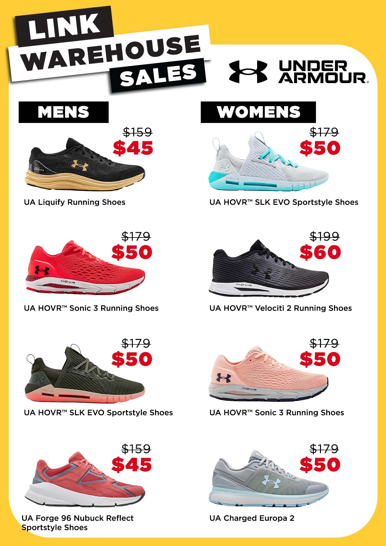 Warehouse sports shoes sale