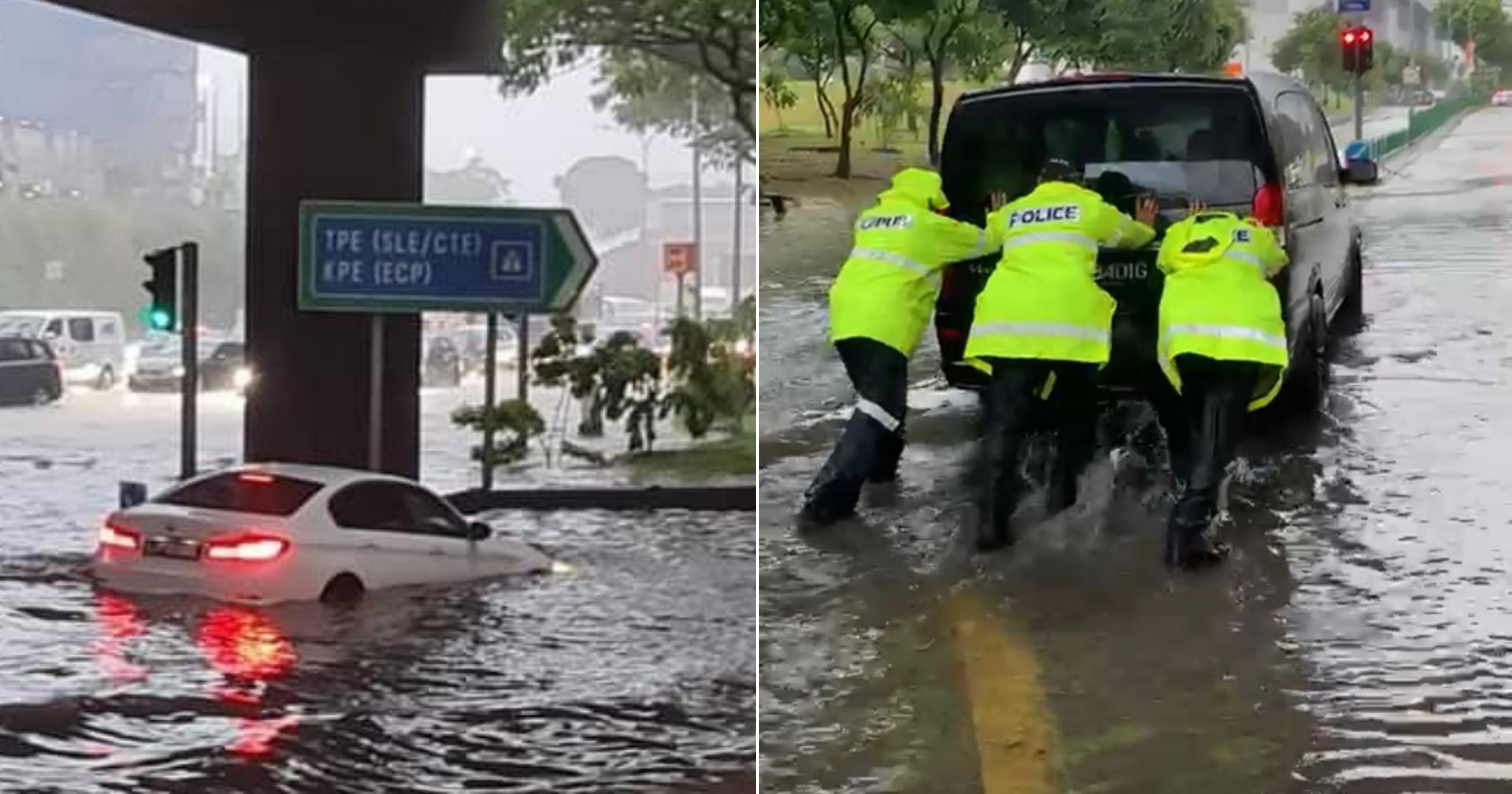 Pub Quick Response Team Deployed To Flooded Tampines Road To Help Affected Drivers Pedestrians Mothership Sg News From Singapore Asia And Around The World